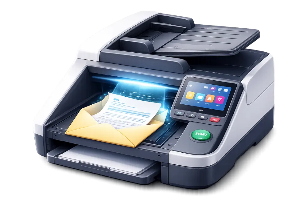 Briefscanner für eingehende Post